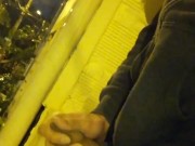 Jerking Off Outside Close Up Cum Almost Got Caught - Camilo Brown