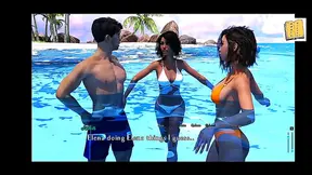Laylas Steamy underwater kiss bikini tease in immersive 3D hentai erotica