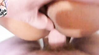 Close up standing doggy screwed of cock into the vagina