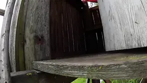 Outdoor German session with enormous boobs and handjobs