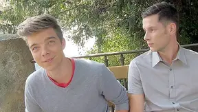 Double Trouble: Two Hungry Twinks Devour One Thick Cock – POV Pleasure – XXXGay