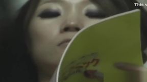 Eyeing Saucy Jap Cutie Rubbing Herself in Disguised Glance