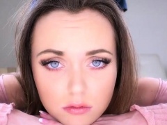 Natural tits amateur blowjob and cum in mouth