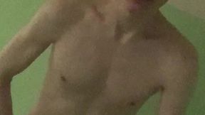 Naked walking in the stairwell