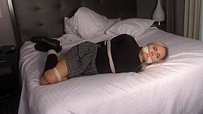 Western Bondage - Blake Hogtied On Bed