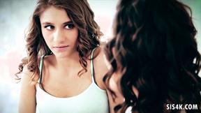 ”SISTERTRICK Jaden Nile helps Rebel Lynn to lost her virginity”