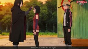 naruto: boruto gangbangs and creampies sarada - gone wrong (uncensored hentai)