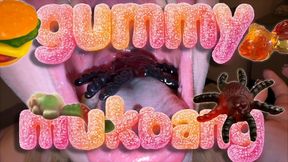 Gummy Mukbang | Chewing and Swallowing 5 Gummies (MOUTH FETISH)
