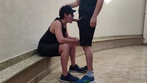 Lesbian girl lost a football bet &mdash;  didn't pay and had to give it to her mechanic friend