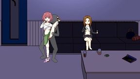 種付委員のオシコト A Clothing Saleswoman Enjoys Gymnastic Sex Stretching And Group Sex In A Karaoke Bar With Car Toon