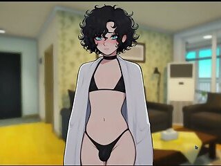 My Femboy Roomate [ GAY Hentai Game ] Ep.4 My Flat MATE is CAUGHT with a DILDO in his ASS during
