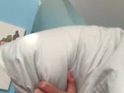 college twink tries to hump pillow