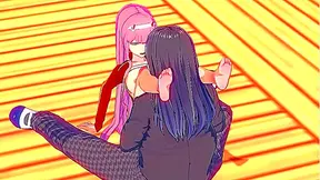 Zero Two Seduced by Unexpected Partner in Hot Darling in the FRANXX Moment