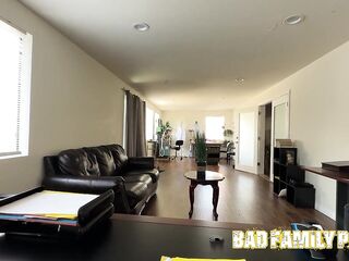 BadFamilyPOV - College hotty Queenie Sateen bangs her stepdad