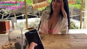 Public Lovense Lush 4 Teasing in Restaurant