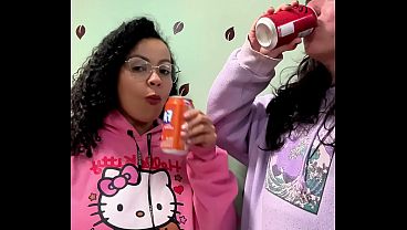 Burping Contest Drinking Soda Lesbian Gassy Couple