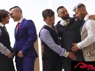 GAY ORGY - Upside-Down Cum on Wrecked Holes