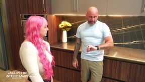 My stepdaughter skylar vox took my big dick deep in her tight throat