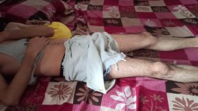 Wow First Time Touch My Stepbrother Big Cock in Midnight Lungi