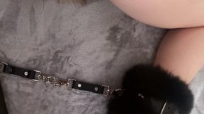 BDSM Anal Session! Fur Cuffs, Bondage, Tied up Hands and Legs, Doggystyle Anal, POV Anal Fuck