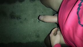 So Horny That I Cum Almost Immediately Just with Semi Hard Cock Backyard