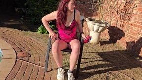Playing with My Tight Pink Pussy in the Sun