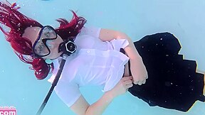 Momo Ayase Underwater Strip Tease