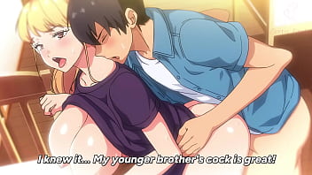 Elder step sister seduces with big boobs in 3D hentai