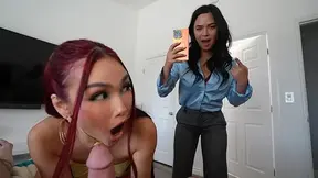 Swinger Couple Pressures Sexy Realtor Scarlett Alexis into Wild FFM Threesome Fuck