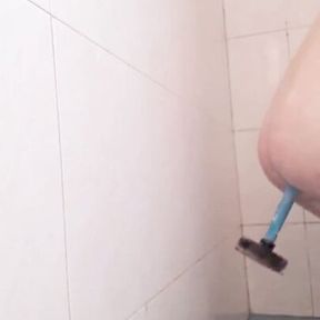 Self Ass Fucking Crossdresser with A Homemade Dildo