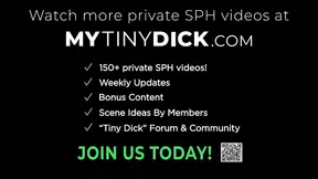 Office humiliation: Small cock gets deepthroat from eager submissive