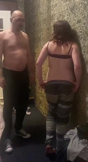 Nice slave girl submission in the hotel