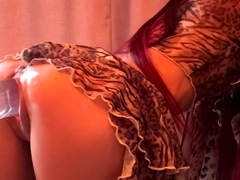 Stacked brunette goes solo toys and masturbation