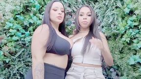 DELICIOUS DEEP KISSES IN THE GARDEN OF MY MANSION - BY BELLA CRUEL AND KESSYE WILD - CLIP 1