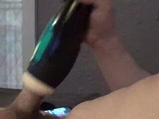 ZOLO Thrustbuster makes my shlong cum watching Lady Fyre & Alexis Fawx. Angle three, The closeup.