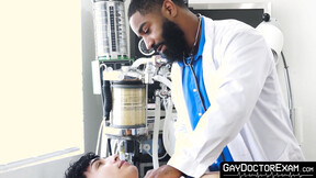 Patient Romeo Rivers gets a protein shot from doc Shadow to solve his ass fucking lu