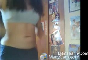 TS Nikki Montero Cums Buckets After Hours Webcam Begging Destroyed