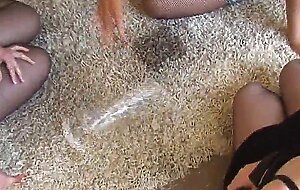 Lucy, iyesha & natalie play strip spin-the-bottle