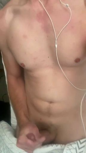 Jerking cumshot after edging