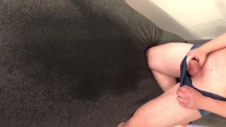 Desperate piss on stepmoms couch HUGE MESS (wetting,moaning)