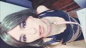Crossdresser with Cum in Face
