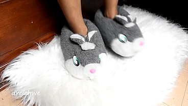 Very hot rabbit slippers