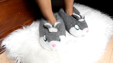 Very hot rabbit slippers