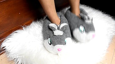 Very hot rabbit slippers