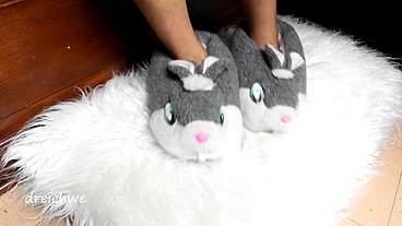 Very hot rabbit slippers