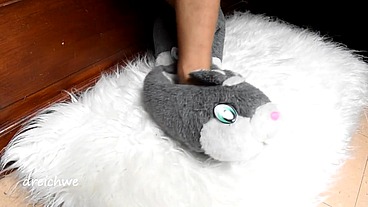 Very hot rabbit slippers