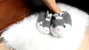 Very hot rabbit slippers