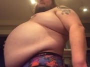 380 lb Gainer drinking gainer shake and talking about the efforts it takes to gain