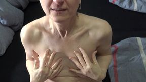 on my tits cumming