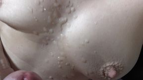 on my tits cumming